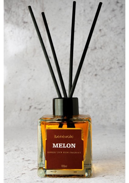 Melon Bambu Çubuklu Oda Kokusu 100 ml / Ferahlatıcı ve Egzotik Etki