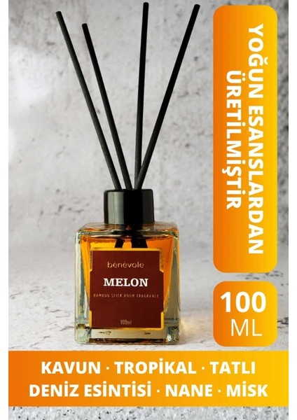Melon Bambu Çubuklu Oda Kokusu 100 ml / Ferahlatıcı ve Egzotik Etki fırsatları