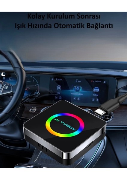 Carplay Ai Box Youtube, Netflix,& Kablosuz Carplay&android Auto 4+64 Android 14