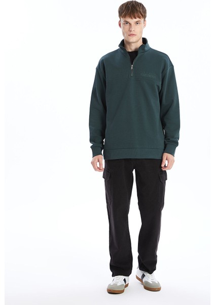 Yeni Sezon Dik Yaka Uzun Kollu Baskılı Erkek Kalın Sweatshirt fiyatları