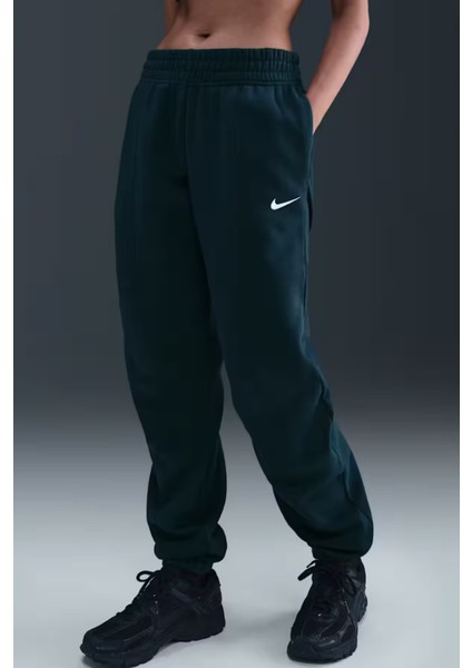 Sportswear Esst. Collection Normal Belli Bol Kesim Petrol Mavisi Kadın Eşofman Altı