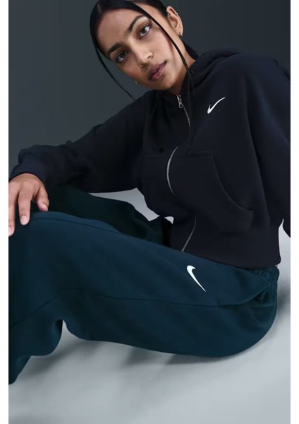 Sportswear Esst. Collection Normal Belli Bol Kesim Petrol Mavisi Kadın Eşofman Altı modelleri