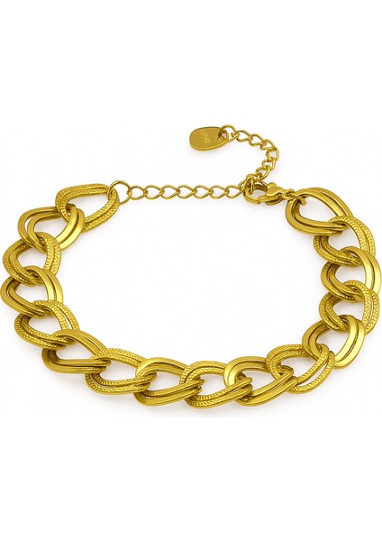 Kadın Çelik Bileklik - Nonna Model - Altın Renk
