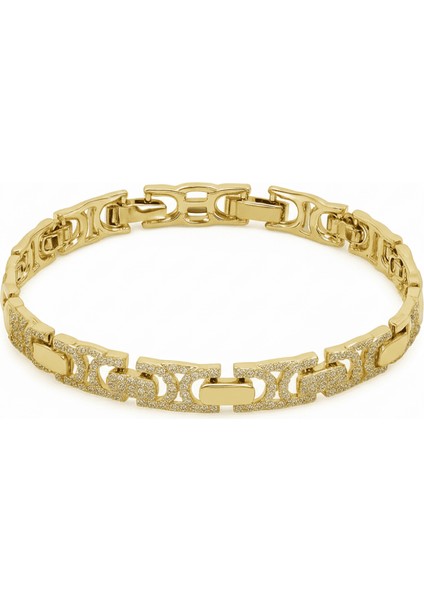 Kadın Tam Tur Xuping Bileklik - Euro Kral Model - Beyaz Zirkon Taşlı - Altın Renk