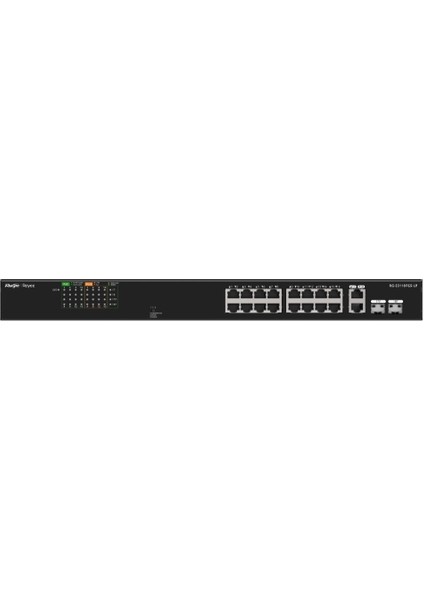 Ruıjıe Reyee RG-ES118FGS-LP 16 Port 10/100 16 Port Poe 2 x Combo Uplınk 120W Yonetılemez Rack Mount Swıtch