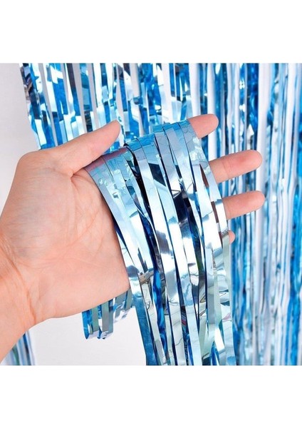 Mavi Masa Örtüsü, Lacivert Masa Eteği, 2 Adet Mavi Arka Fon modelleri