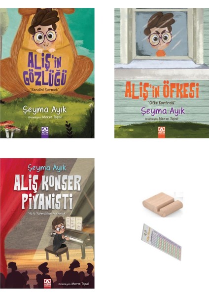 Aliş Serisi / Gözlüğü & Öfkesi & Konser Piyanisti / 2. Sınıf / 6-7 Yaş Hikaye +Tablet Tutucu