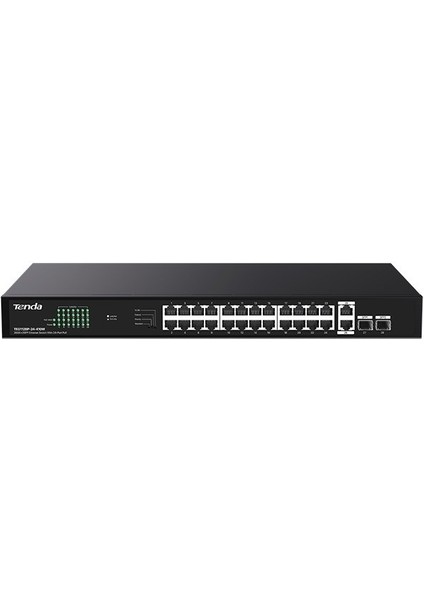Tenda TEG1128P-24-410W 24 Port 10/100/1000 Poe 2 Port Uplınk +2 Sfp 410W Yonetılemez Rack Mount Swıtch