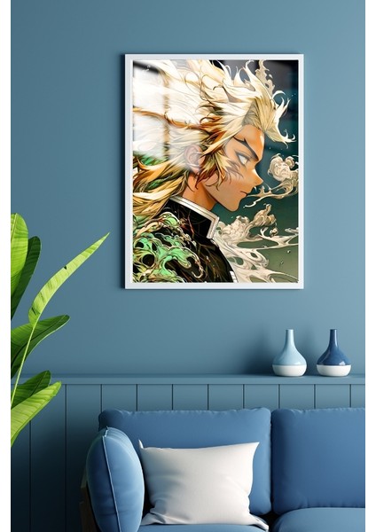 Demon Slayer Anime Çerçeveli Metal Poster Tablo