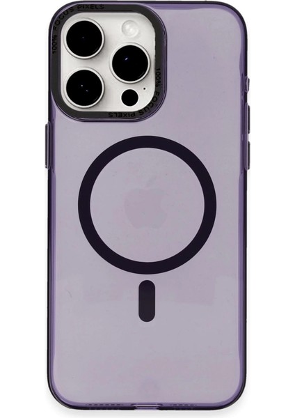 Iphone 15 Pro Max Kılıf Anka Pc Magneticsafe Sert Metal Kapak - Mor