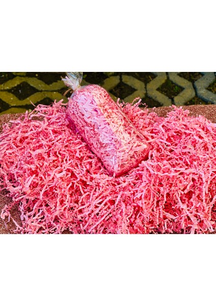 Toz Pembe Kırpık Kağıt 50 gr | Z Zigzag Kutu Dolgu ve Süsleme Kağıdı | Hediye Kutusu Için