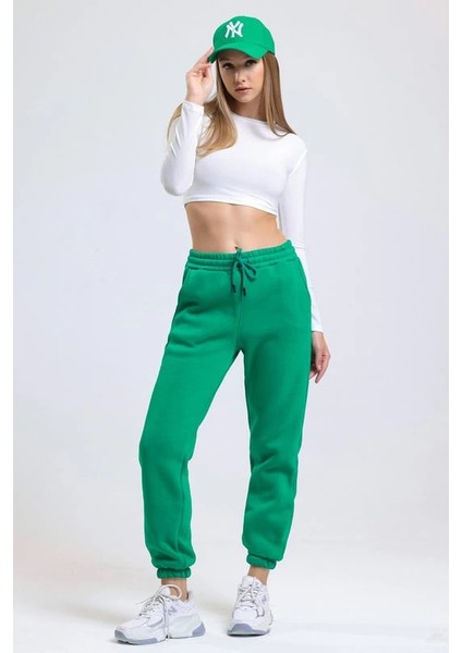 Nrtmsa 3 Iplik Şardonlu Paça Lastikli Eşofman Yeşil İS001 (Beden: Xl)