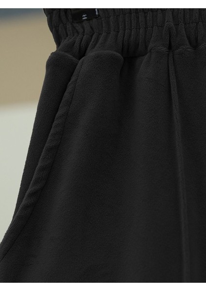 Çımalı Beli Lastikli Kadife Pantolon -Siyah fiyatları