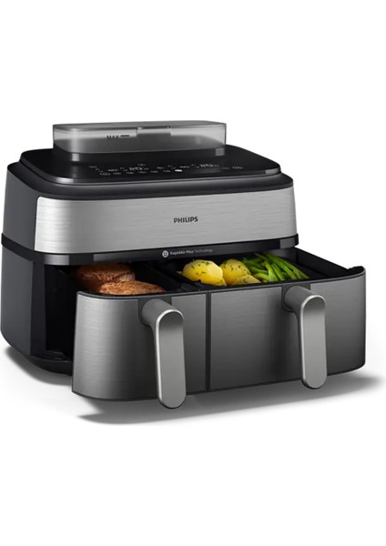 Airfryer 5000 Serisi NA555/00 Çift Hazneli 9 Lt Yağsız Fritöz+Hassas Mutfak Tartısı Hediye fiyatları