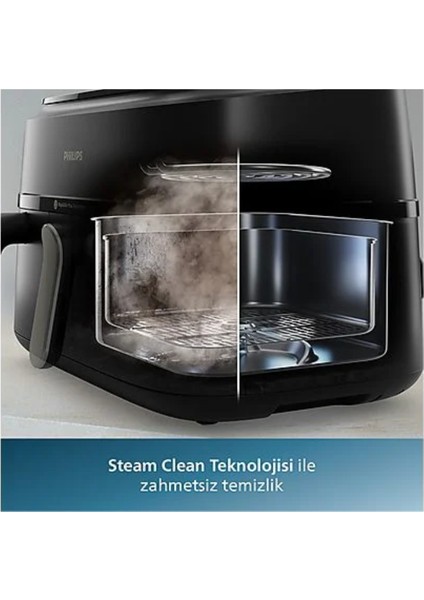 Airfryer 5000 Serisi NA555/00 Çift Hazneli 9 Lt Yağsız Fritöz+Hassas Mutfak Tartısı Hediye fırsatları