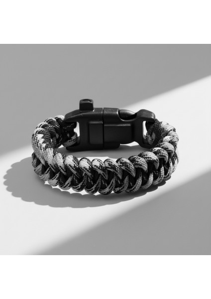 Pusulalı Çakmaklı Taktik Paracord Bileklik - Şehir Mavi Kamuflaj Desen - Kamp ve Doğa Sporları Için indirimleri