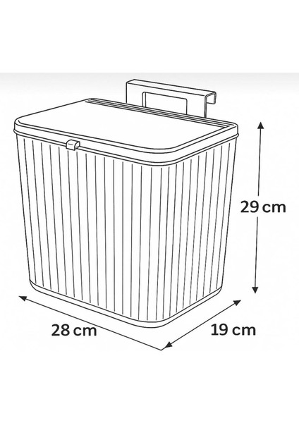 15 Lt Mutfak Tezgah Üstü ve Dolap Askılı Çöp Kovası Latte indirimleri