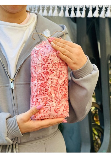 Toz Pembe Kırpık Kağıt 100 gr | Z Zigzag Kutu Dolgu ve Süsleme Kağıdı | Hediye Kutusu Için