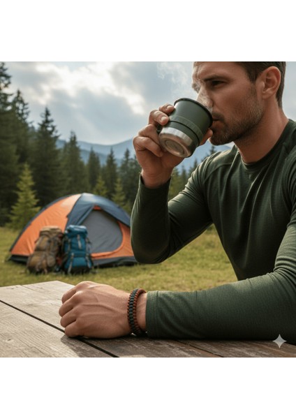 Pusulalı Çakmaklı Taktik Paracord Bileklik - Bordo Yeşil Kamuflaj Desen - Kamp ve Doğa Sporları Için modelleri