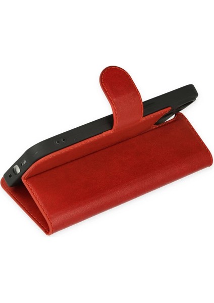 Iphone 14 Plus Kılıf Trend S Plus Kapaklı Kılıf - Kırmızı modelleri