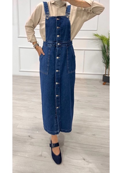 Nrtmsa Etekli Salopet Enzim Süper Taş Yıkama Koyu Mavi D2521 (Beden: 38) fiyatları