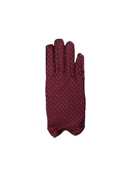 Bordo Renk Puanlı Çocuk Eldiveni (5358)