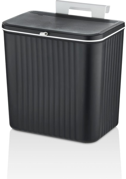 15 Lt Mutfak Tezgah Üstü ve Dolap Askılı Çöp Kovası Siyah