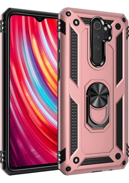 Ieg Xiaomi Redmi Note 8 Pro Kılıf Sofya Yüzüklü Silikon Kapak - Rose