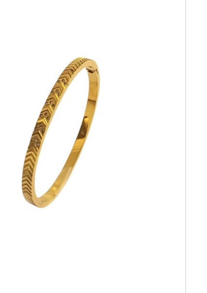 Çocuk Zirkon Taşlı Çelik Kelepçe