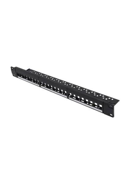 1u 24PORT Cat6 Utp Boş Patch Panel Pg-24-B