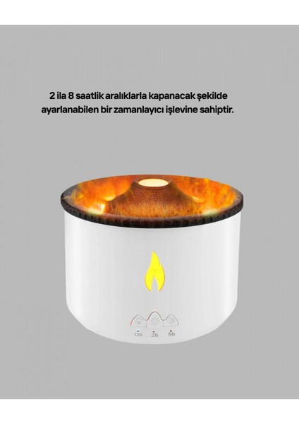 3D Alev Işıklı Aromaterapi Makinesi – 360 ml Su Kapasiteli Sessiz Difüzör fırsatları