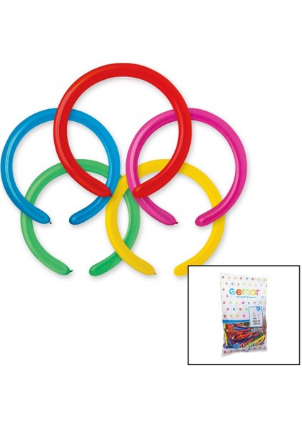 Sosis Uzun Balon 2 Inç - 5cm - 100PCS (5358)