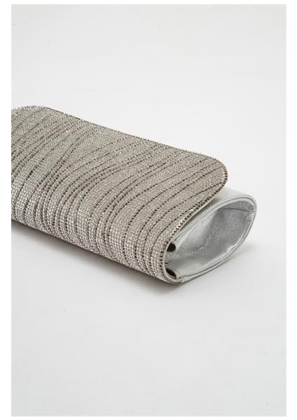 Kadın Mrtn Gümüş Dikdörtgen Taşlı Çanta