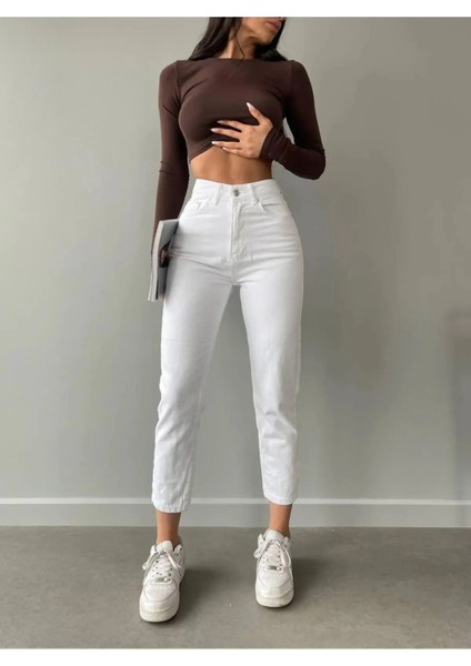 Mom Boyfriend Esnek Yüksek Bel Kadın Kot Pantolon – Rahat Kalıp, Şık Görünüm, Premium Denim Kalitesi