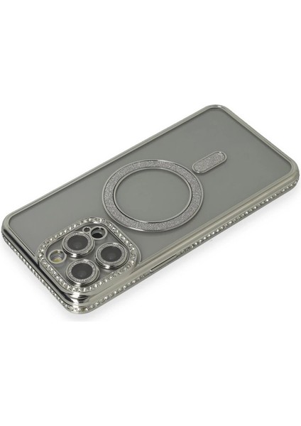 Iphone 15 Pro Kılıf Joke Simli Magneticsafe Kılıf - Gri fiyatları