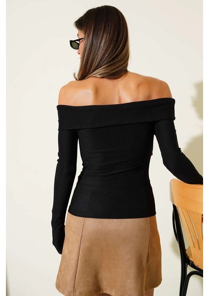 Nrtmsa Madonna Çapraz Yaka Bluz Siyah T4331 (Beden: L) modelleri