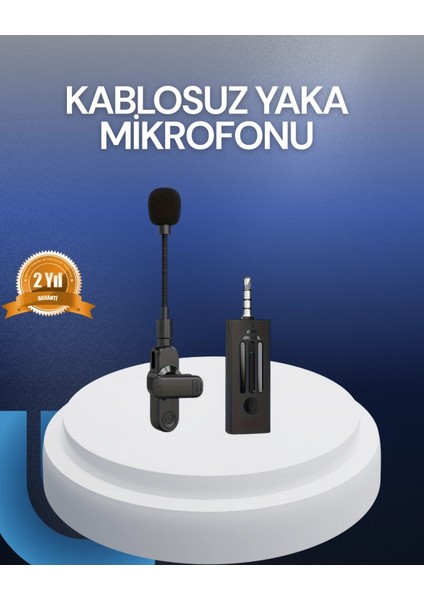 Bluetooth 5.2 Kablosuz Mikrofon – 360° Ses Algılama, Gürültü Engelleme, 4 Saat Çalışma