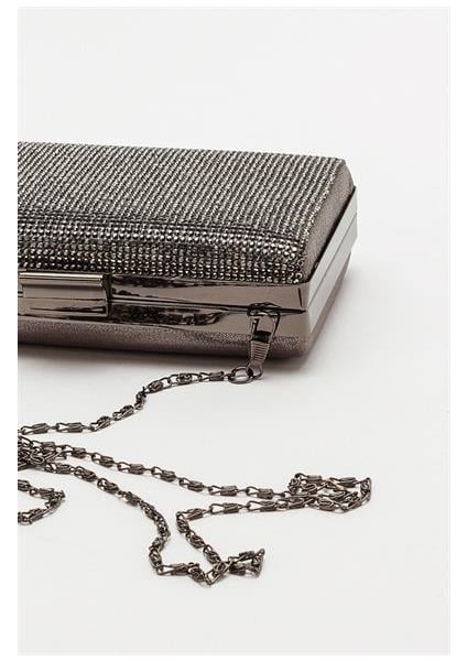 Kadın Nsta Platin Taşlı Şık Portföy Çanta