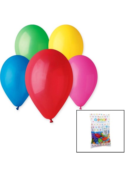 Renkli Klasik Balon 10 Inç - 26CM - 100PCS (5358)