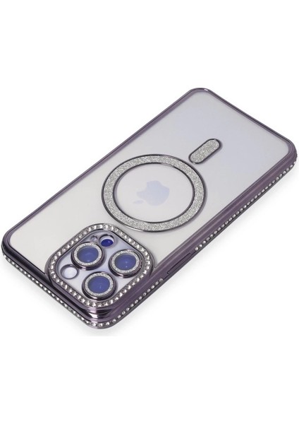 Iphone 15 Pro Kılıf Joke Simli Magneticsafe Kılıf - Derin Mor fiyatları