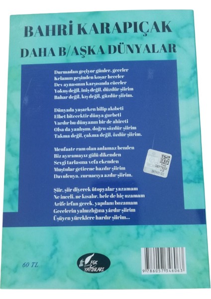 Daha B/aşka Dünyalar- Bahri Karapıçak- Şiir (Fgk Yayınları) fiyatları
