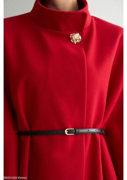 Kadın Şık Pelerin Kesim Kemerli Panço fiyatları