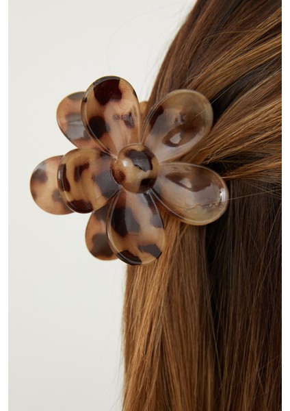 Leopar Desenli Çiçek Mandal Toka fiyatları