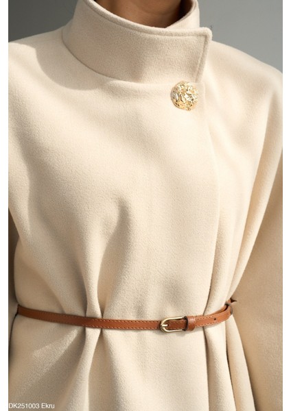 Kadın Şık Pelerin Kesim Kemerli Panço modelleri