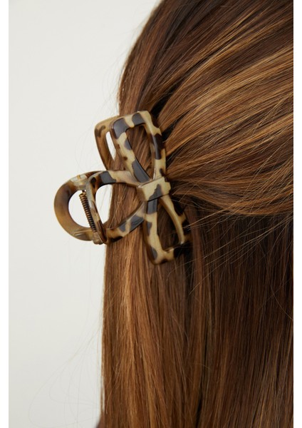 Leopar Desenli Fiyonk Mandal Toka