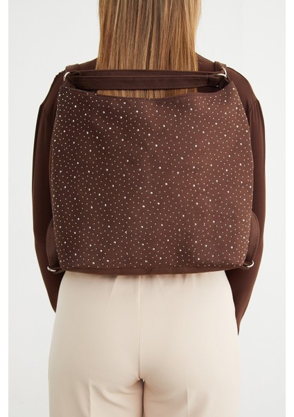 Taş Işlemeli Süet Kol ve Sırt Çantası modelleri