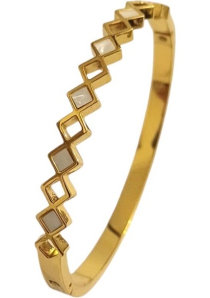 Çocuk Sedef Taşlı Çelik Kelepçe