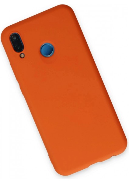 Ieg Huawei P20 Lite Kılıf Nano Içi Kadife Silikon - Turuncu modelleri