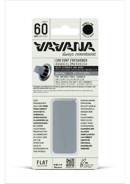 Araba Klima Kokusu, Flat Oto Kokusu 2'li Set, Beyaz Çay Zencefil Aromalı, 60 Gün Etkili Araç Kokusu - Neutral fiyatları