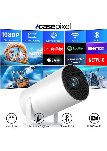 pixel | Android Akıllı Projeksiyon| Fhd Görüntü| Ekran Paylaşım